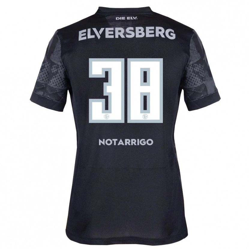 Danxen Mænd Tyler Notarrigo #38 Sort Grå Udebane Spillertrøjer 2025/26 Trøje T-Shirt