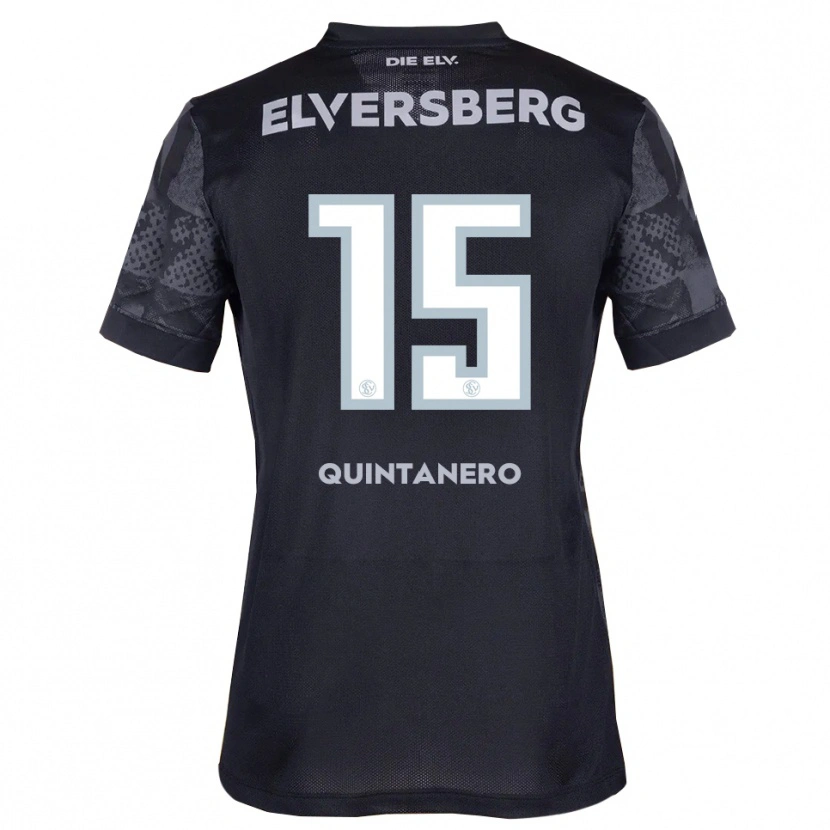 Danxen Mænd Paula Cochlovius Quintanero #15 Sort Grå Udebane Spillertrøjer 2025/26 Trøje T-Shirt