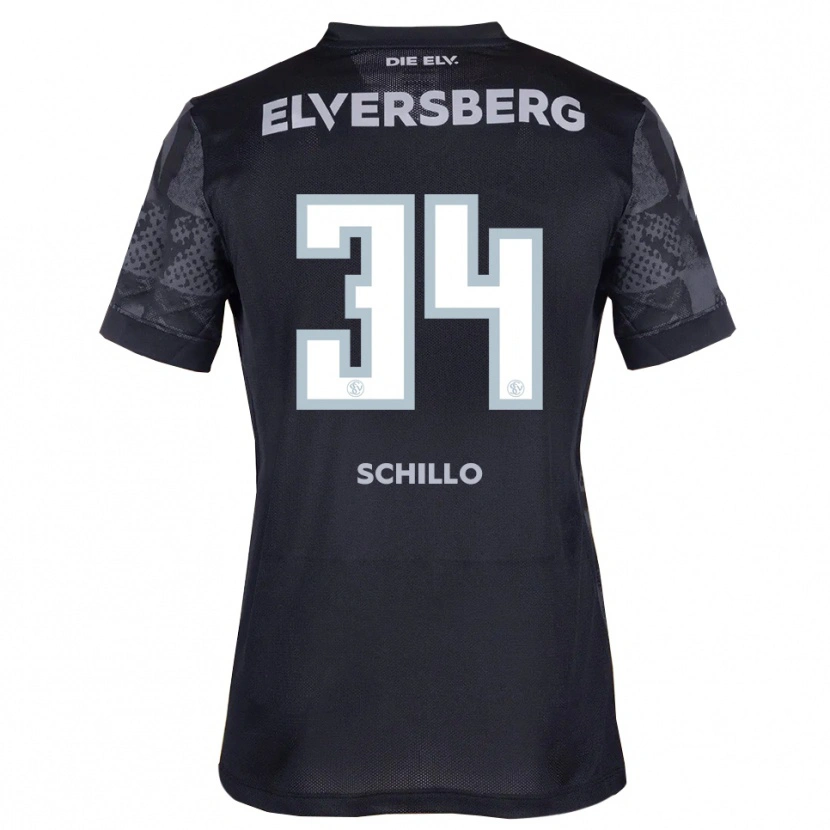 Danxen Mænd Hannah Schillo #34 Sort Grå Udebane Spillertrøjer 2025/26 Trøje T-Shirt