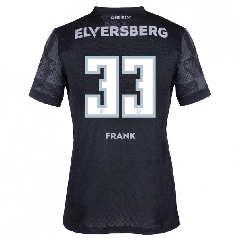 Danxen Mænd Ronja Frank #33 Sort Grå Udebane Spillertrøjer 2025/26 Trøje T-Shirt