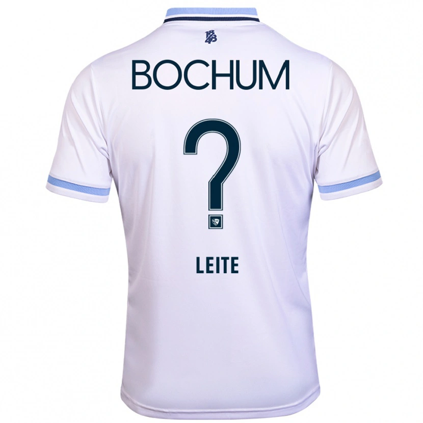 Danxen Mænd Ana Leite #0 Hvid Himmelblå Udebane Spillertrøjer 2025/26 Trøje T-Shirt