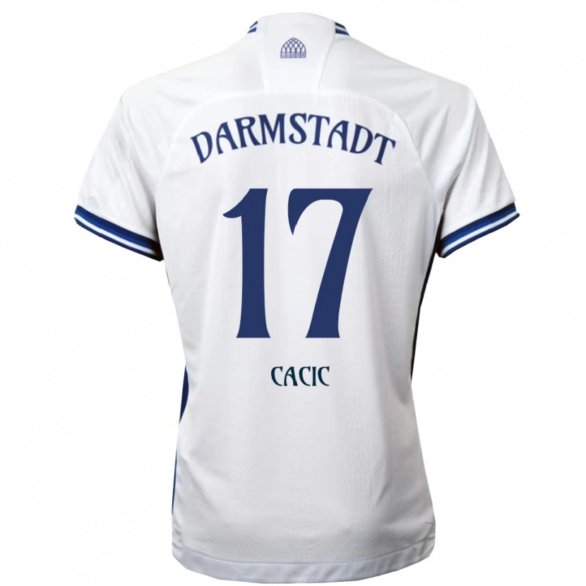 Danxen Mænd Antonio Cacic #17 Hvid Blå Udebane Spillertrøjer 2025/26 Trøje T-Shirt
