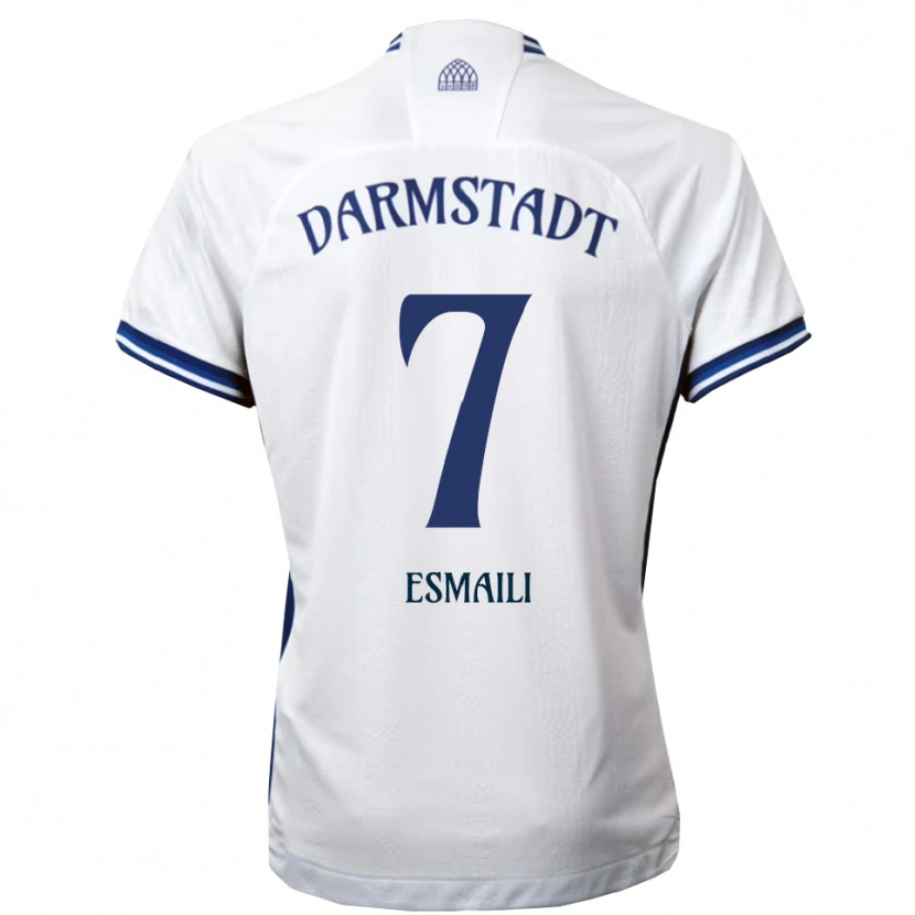 Danxen Mænd Ali Esmaili #7 Hvid Blå Udebane Spillertrøjer 2025/26 Trøje T-Shirt