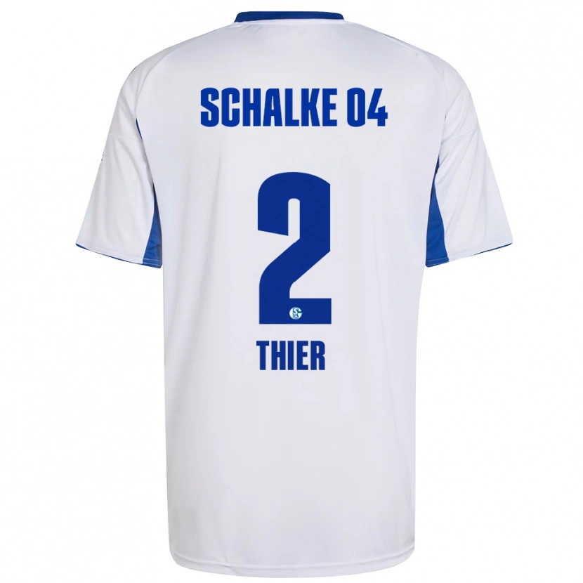 Danxen Mænd Silas Thier #2 Hvid Blå Udebane Spillertrøjer 2025/26 Trøje T-Shirt