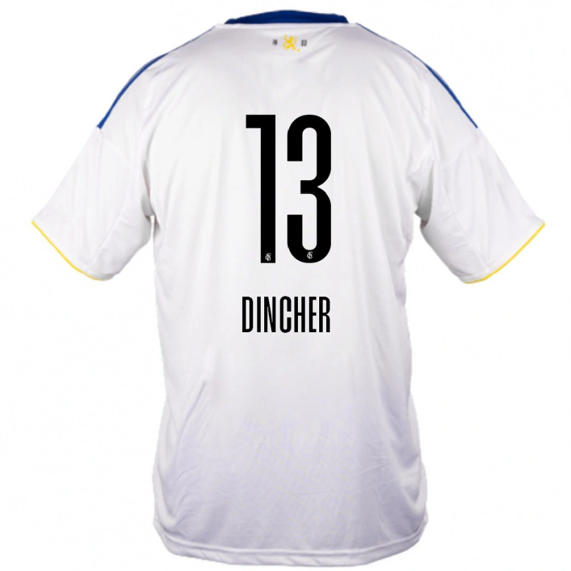 Danxen Mænd Noah Dincher #13 Hvid Blå Gul Udebane Spillertrøjer 2025/26 Trøje T-Shirt