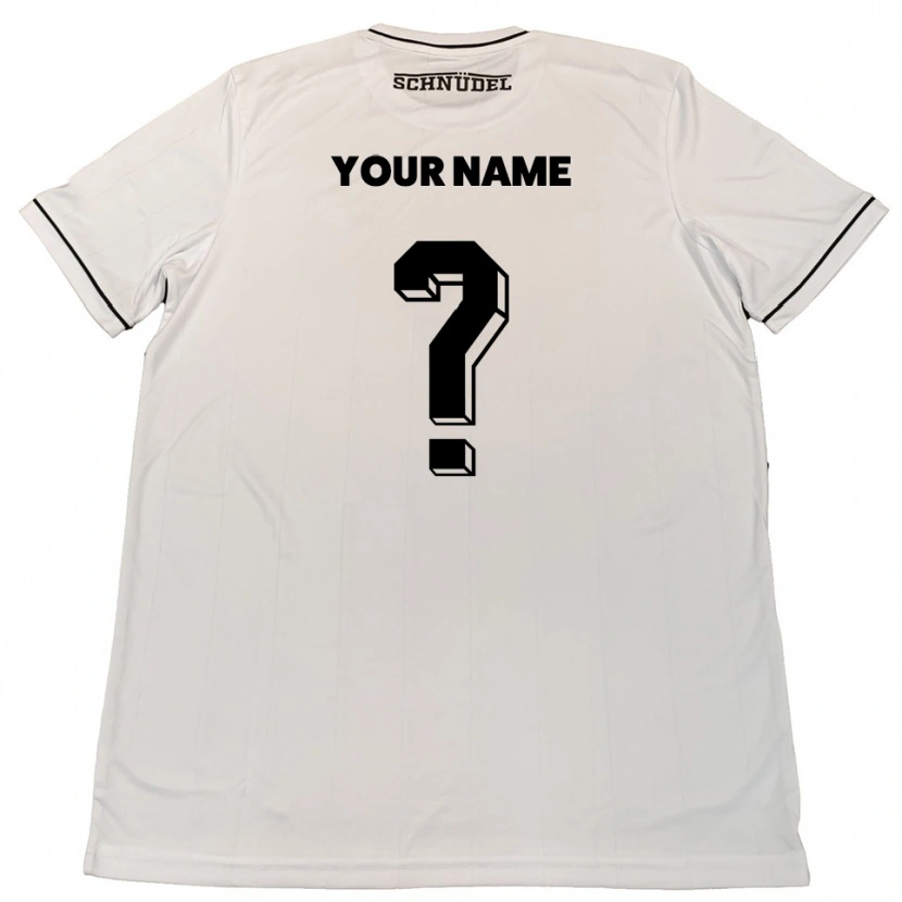 Danxen Mænd Dit Navn #0 Hvid Sort Udebane Spillertrøjer 2025/26 Trøje T-Shirt