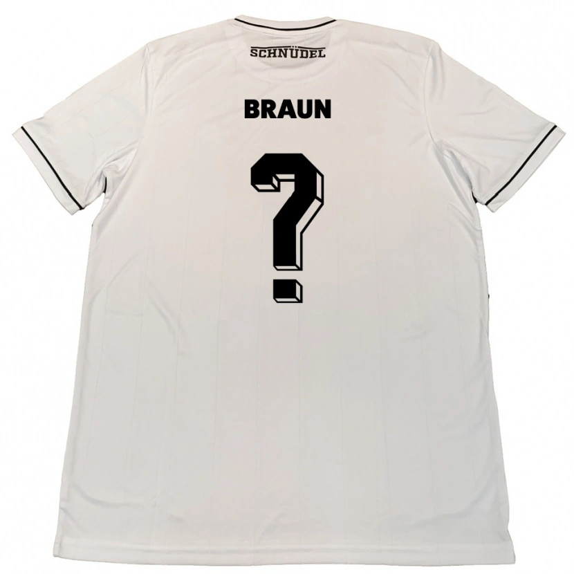 Danxen Mænd Annika Braun #0 Hvid Sort Udebane Spillertrøjer 2025/26 Trøje T-Shirt