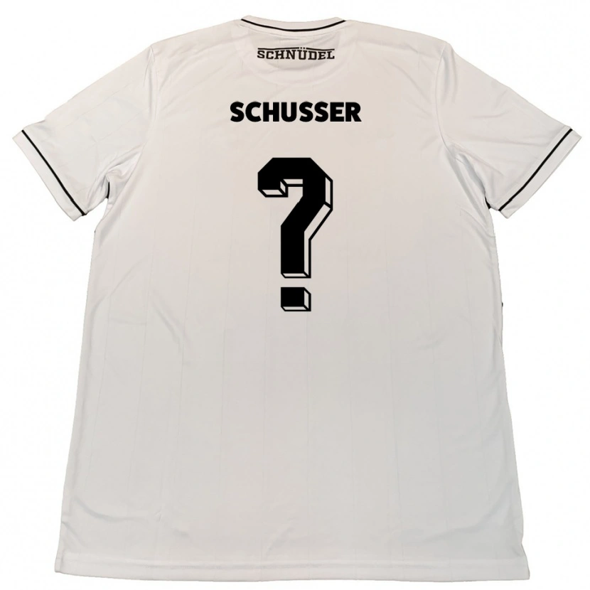 Danxen Mænd Lina Schusser #0 Hvid Sort Udebane Spillertrøjer 2025/26 Trøje T-Shirt