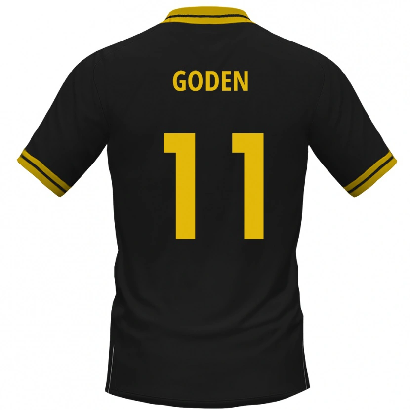 Danxen Mænd Kevin Goden #11 Sort Gul Udebane Spillertrøjer 2025/26 Trøje T-Shirt