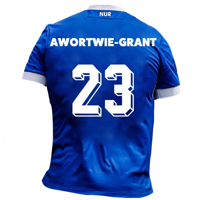 Danxen Mænd Nyamekye Awortwie-Grant #23 Blå Hvid Udebane Spillertrøjer 2025/26 Trøje T-Shirt
