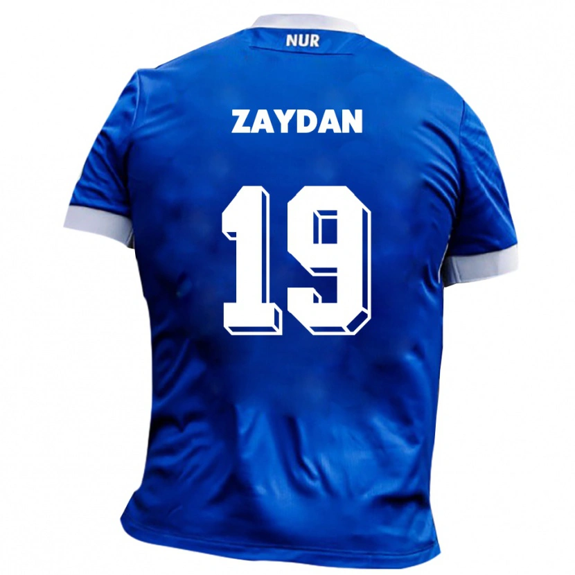 Danxen Mænd Jannis Zaydan #19 Blå Hvid Udebane Spillertrøjer 2025/26 Trøje T-Shirt