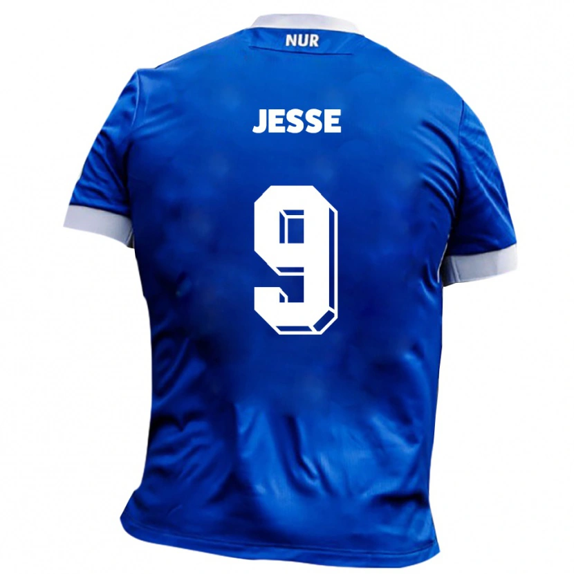 Danxen Mænd Lennard Jesse #9 Blå Hvid Udebane Spillertrøjer 2025/26 Trøje T-Shirt