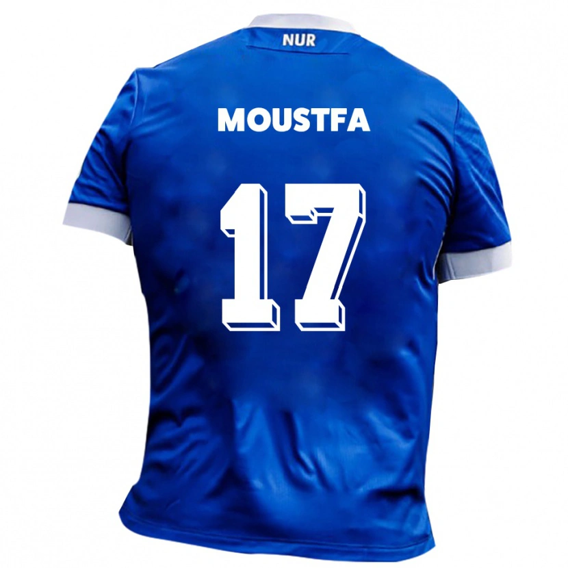 Danxen Mænd Can Moustfa #17 Blå Hvid Udebane Spillertrøjer 2025/26 Trøje T-Shirt