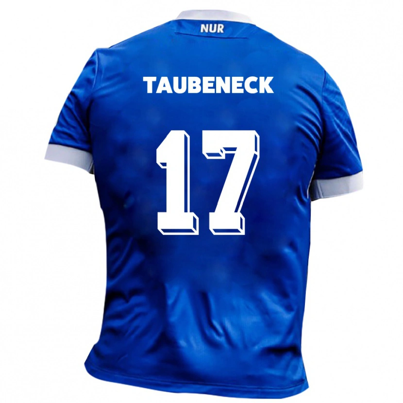 Danxen Mænd Joey Taubeneck #17 Blå Hvid Udebane Spillertrøjer 2025/26 Trøje T-Shirt