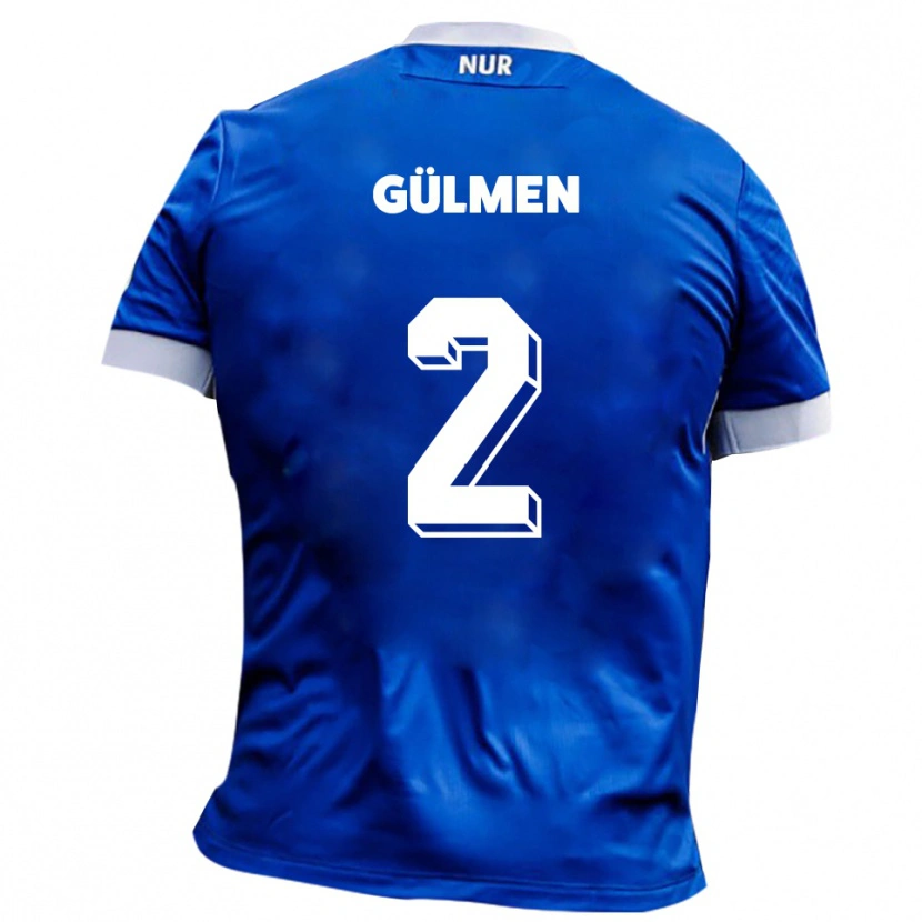 Danxen Mænd Kubilay Gülmen #2 Blå Hvid Udebane Spillertrøjer 2025/26 Trøje T-Shirt