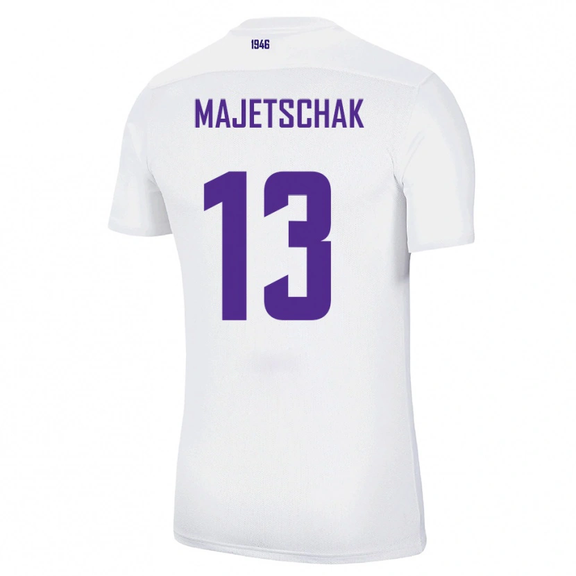 Danxen Mænd Erik Majetschak #13 Hvid Grøn Udebane Spillertrøjer 2025/26 Trøje T-Shirt