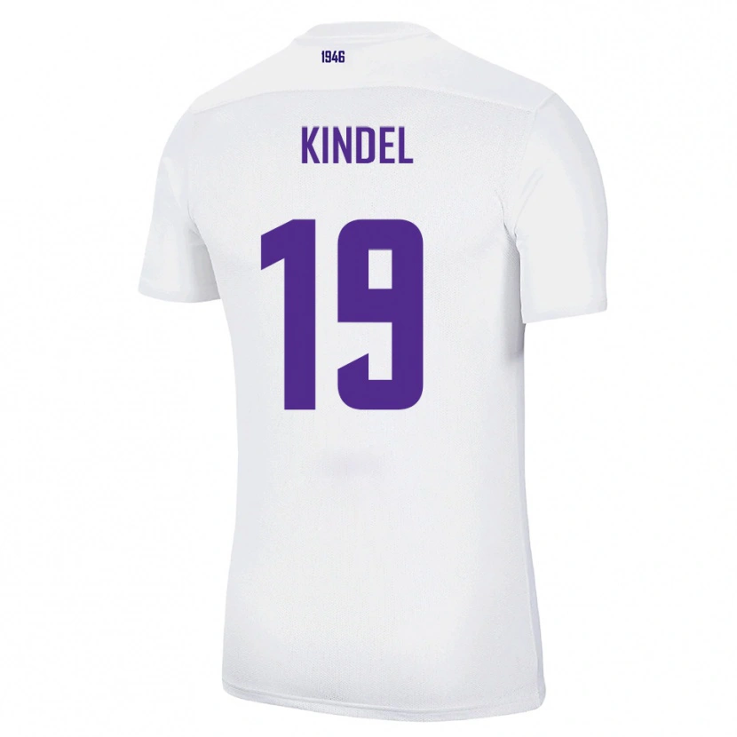 Danxen Mænd Maxim Kindel #19 Hvid Grøn Udebane Spillertrøjer 2025/26 Trøje T-Shirt