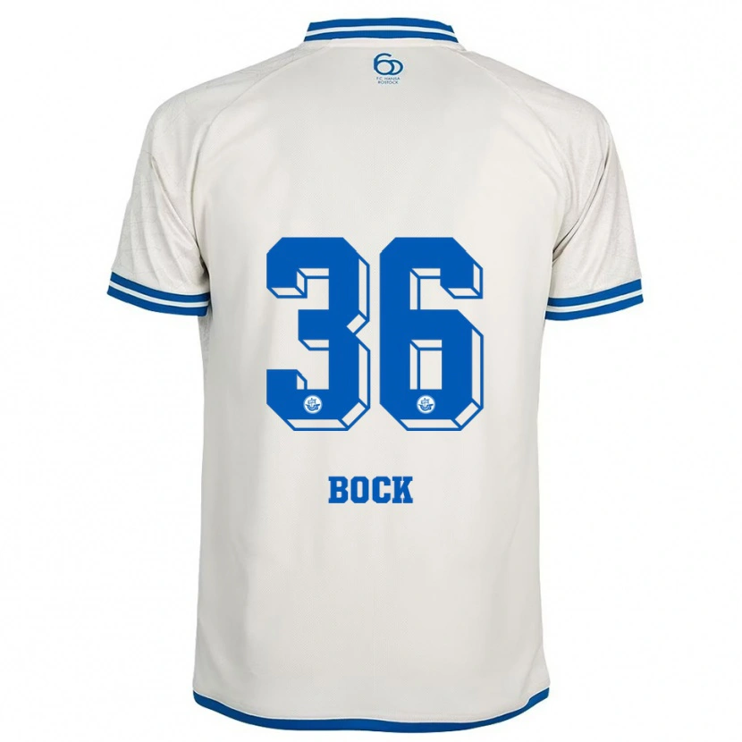 Danxen Mænd Fiete Bock #36 Hvid Blå Udebane Spillertrøjer 2025/26 Trøje T-Shirt