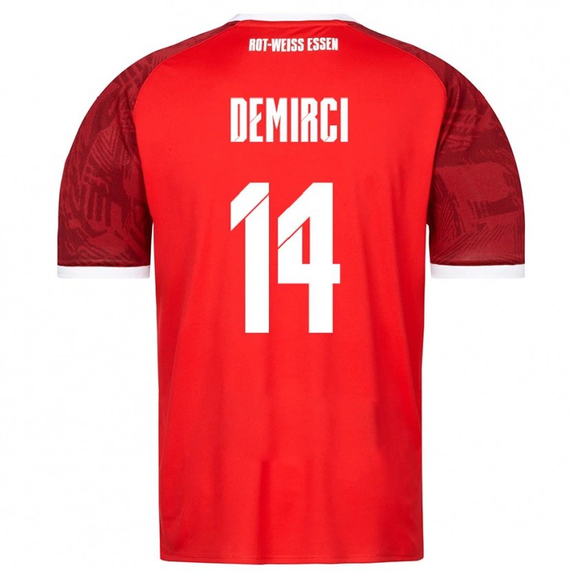 Danxen Mænd Mehmet Demirci #14 Rød Burgundy Hvid Udebane Spillertrøjer 2025/26 Trøje T-Shirt