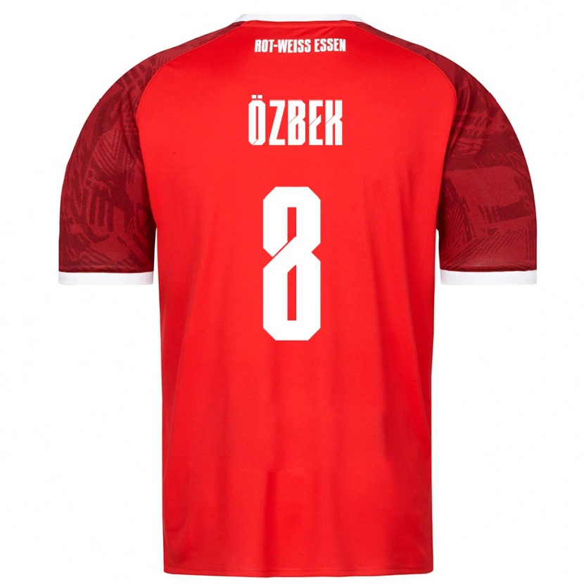 Danxen Mænd Boran Özbek #8 Rød Burgundy Hvid Udebane Spillertrøjer 2025/26 Trøje T-Shirt