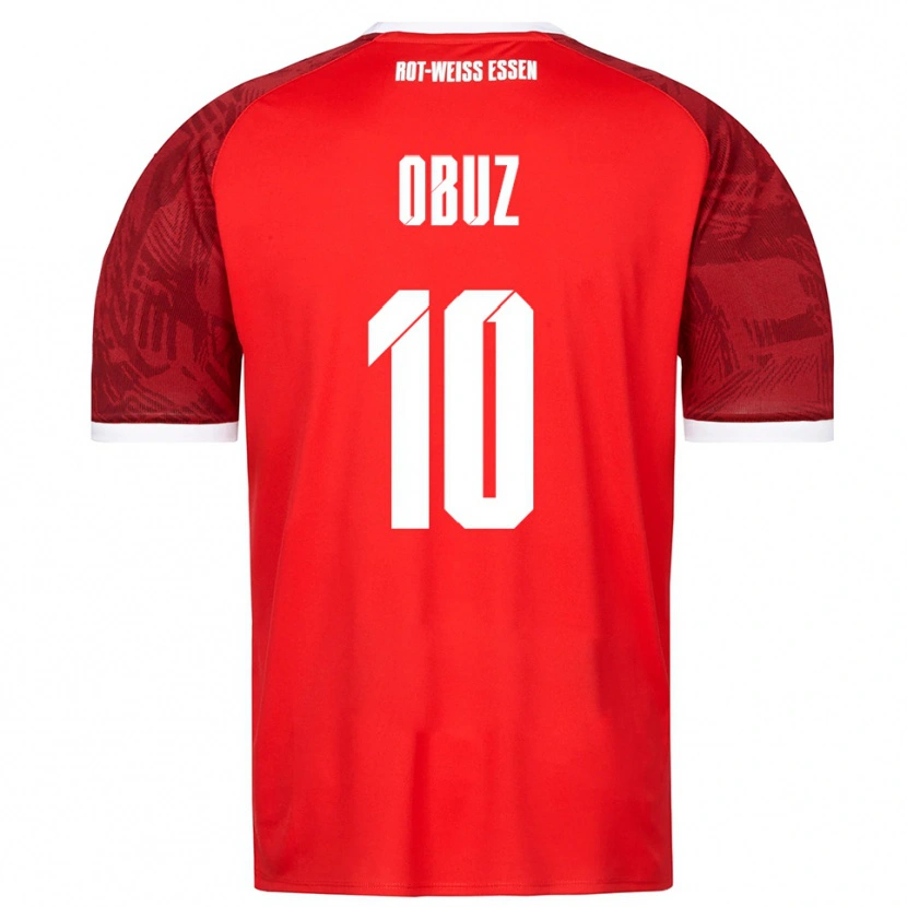 Danxen Mænd Marvin Obuz #10 Rød Burgundy Hvid Udebane Spillertrøjer 2025/26 Trøje T-Shirt