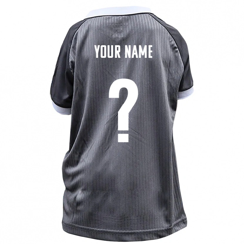 Danxen Mænd Dit Navn #0 Grå Hvid Udebane Spillertrøjer 2025/26 Trøje T-Shirt