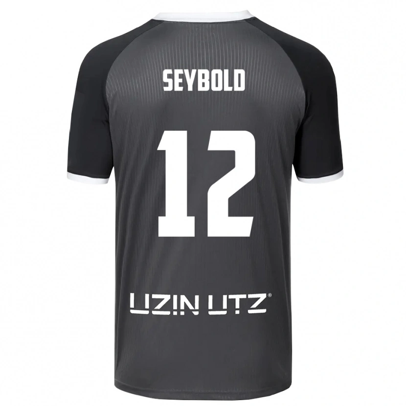 Danxen Mænd Marvin Seybold #12 Grå Hvid Udebane Spillertrøjer 2025/26 Trøje T-Shirt