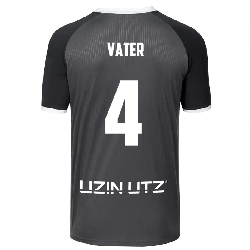 Danxen Mænd Felix Vater #4 Grå Hvid Udebane Spillertrøjer 2025/26 Trøje T-Shirt