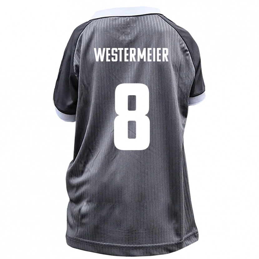 Danxen Mænd Ben Westermeier #8 Grå Hvid Udebane Spillertrøjer 2025/26 Trøje T-Shirt