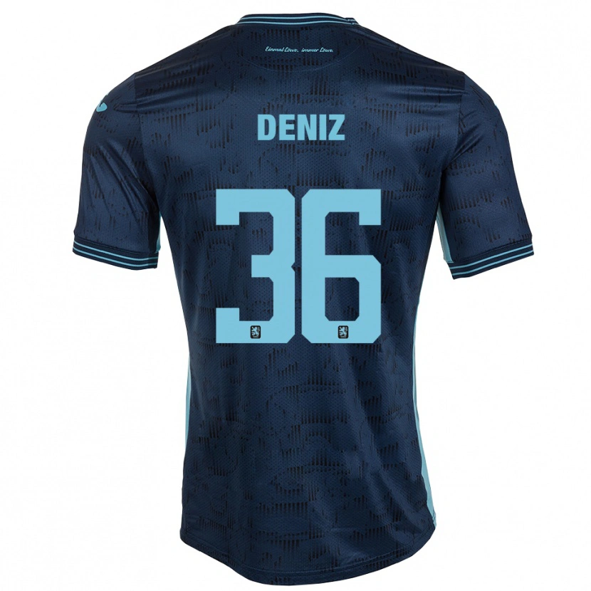 Danxen Mænd Tunay Deniz #36 Royal Blå Udebane Spillertrøjer 2025/26 Trøje T-Shirt