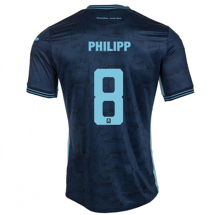Danxen Mænd David Philipp #8 Royal Blå Udebane Spillertrøjer 2025/26 Trøje T-Shirt