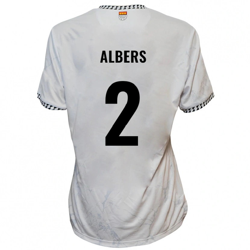 Danxen Mænd Felix Albers #2 Hvid Sort Udebane Spillertrøjer 2025/26 Trøje T-Shirt