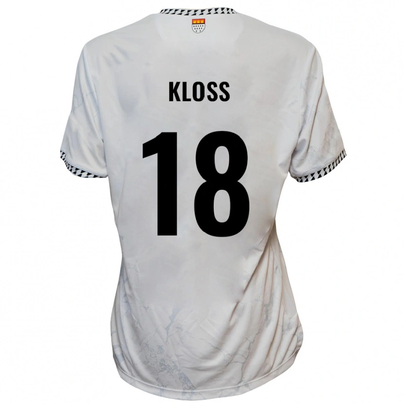 Danxen Mænd Tim Kloss #18 Hvid Sort Udebane Spillertrøjer 2025/26 Trøje T-Shirt