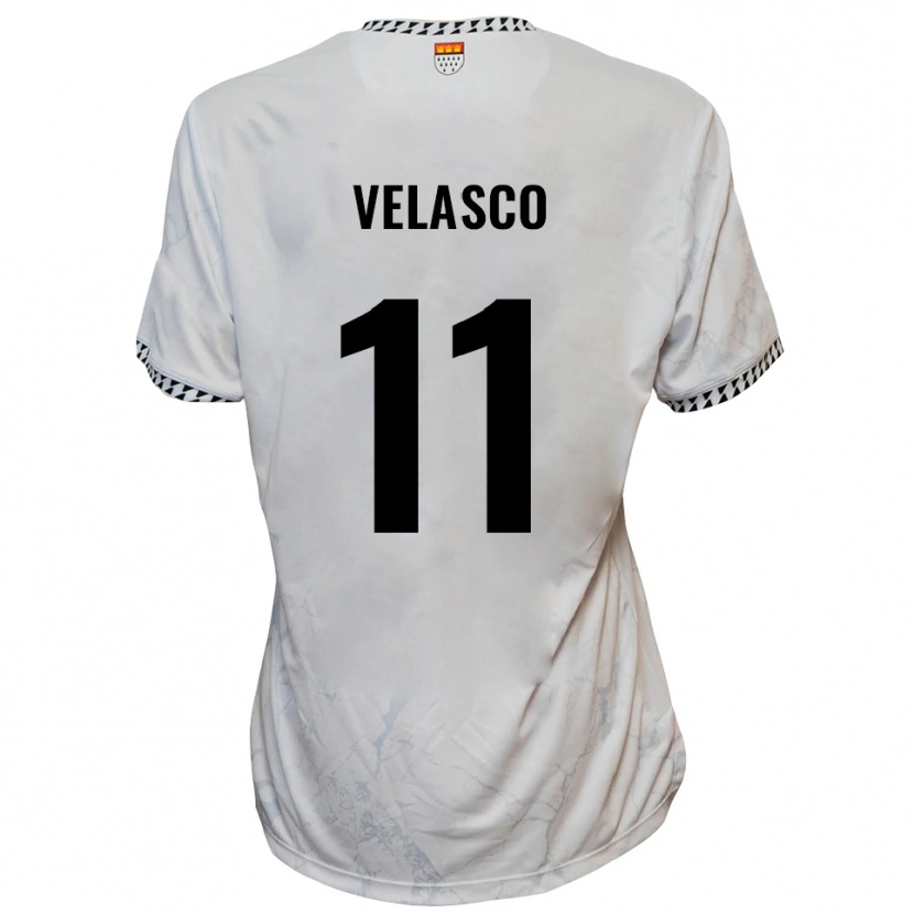 Danxen Mænd Robin Velasco #11 Hvid Sort Udebane Spillertrøjer 2025/26 Trøje T-Shirt