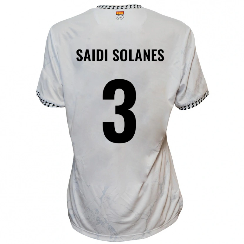 Danxen Mænd Maruan Saidi Solanes #3 Hvid Sort Udebane Spillertrøjer 2025/26 Trøje T-Shirt