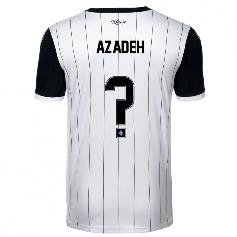 Danxen Mænd Nils Azadeh #0 Hvid Sort Udebane Spillertrøjer 2025/26 Trøje T-Shirt