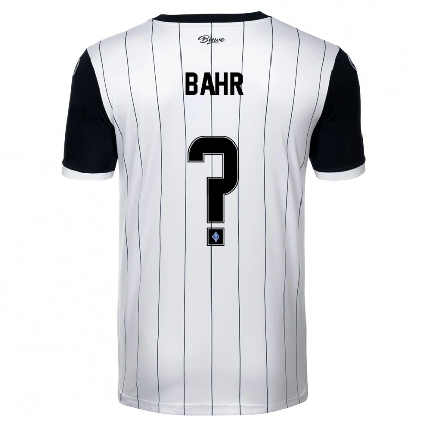 Danxen Mænd Moritz Bahr #0 Hvid Sort Udebane Spillertrøjer 2025/26 Trøje T-Shirt