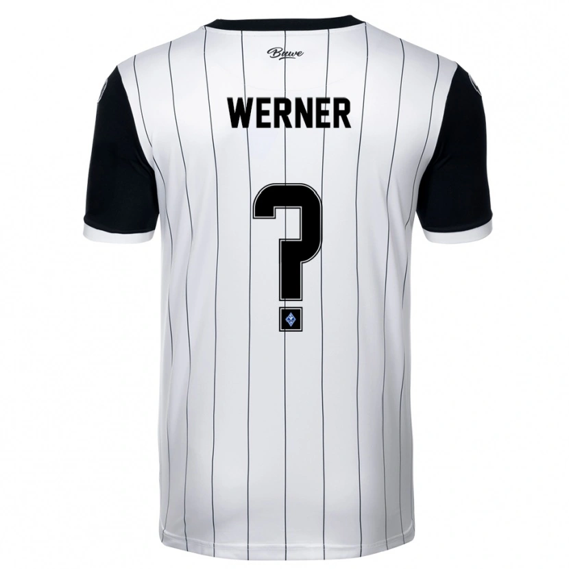 Danxen Mænd Philipp Werner #0 Hvid Sort Udebane Spillertrøjer 2025/26 Trøje T-Shirt