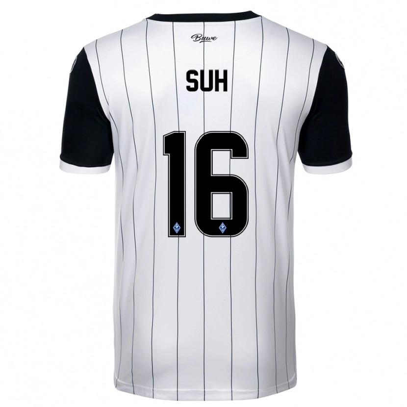 Danxen Mænd Louis Suh #16 Hvid Sort Udebane Spillertrøjer 2025/26 Trøje T-Shirt