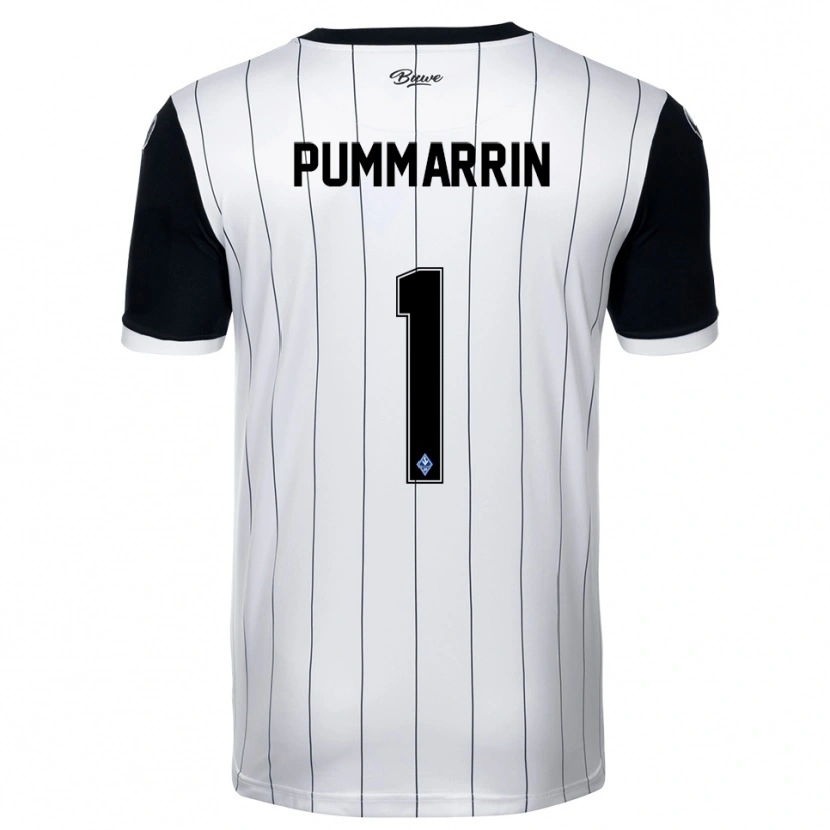 Danxen Mænd Kritsana Pummarrin #1 Hvid Sort Udebane Spillertrøjer 2025/26 Trøje T-Shirt