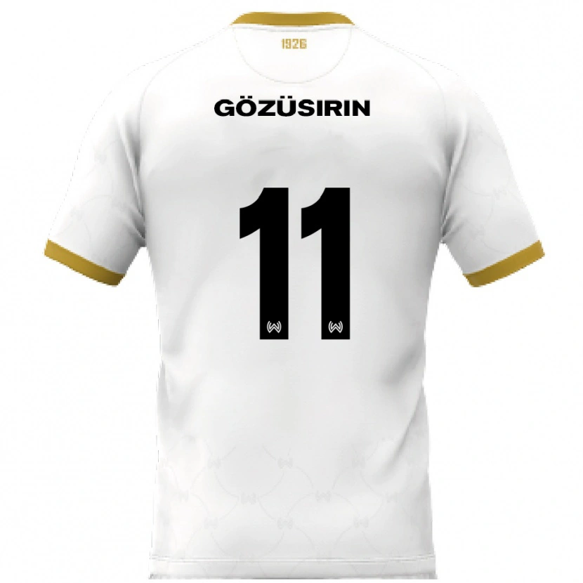 Danxen Mænd Tarik Gözüsirin #11 Hvid Guld Udebane Spillertrøjer 2025/26 Trøje T-Shirt