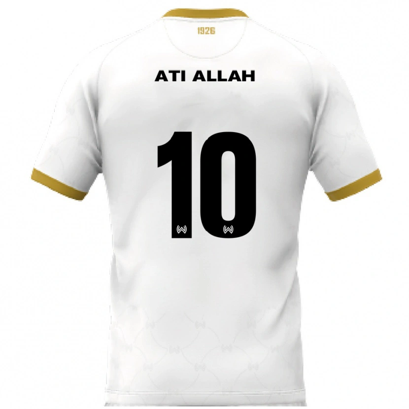 Danxen Mænd Ibrahim Ati Allah #10 Hvid Guld Udebane Spillertrøjer 2025/26 Trøje T-Shirt