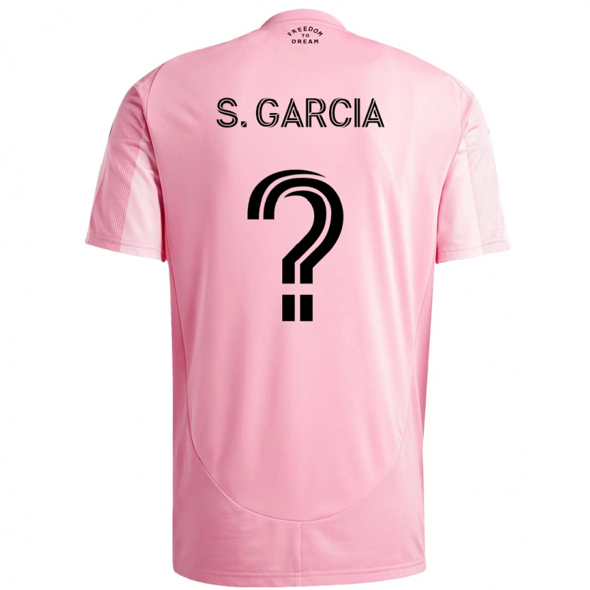 Danxen Børn Santiago Garcia #0 Sort Pink Hjemmebane Spillertrøjer 2025/26 Trøje T-Shirt
