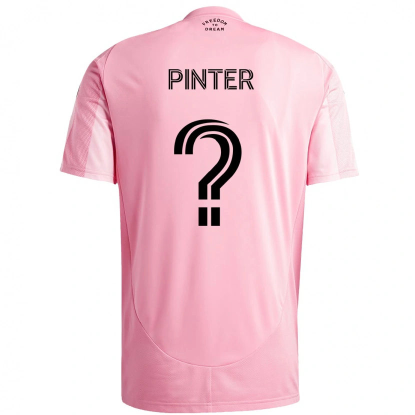Danxen Børn Dániel Pintér #0 Sort Pink Hjemmebane Spillertrøjer 2025/26 Trøje T-Shirt
