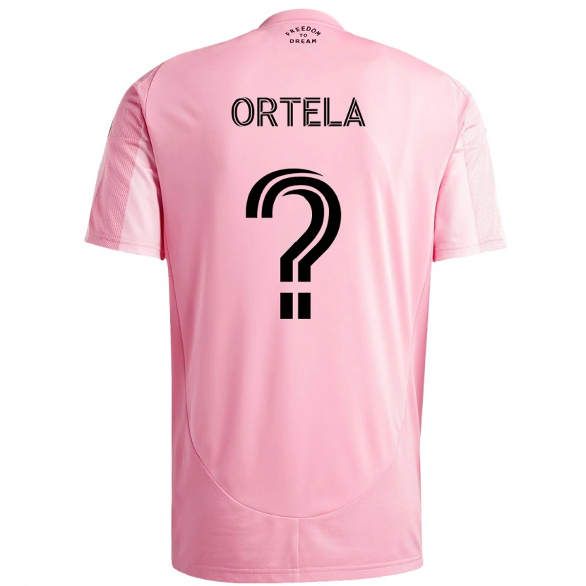 Danxen Børn Jerremy Ortela #0 Sort Pink Hjemmebane Spillertrøjer 2025/26 Trøje T-Shirt