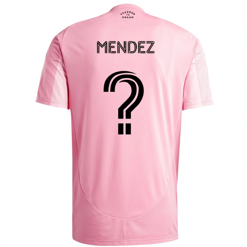 Danxen Børn Alairton Mendez #0 Sort Pink Hjemmebane Spillertrøjer 2025/26 Trøje T-Shirt