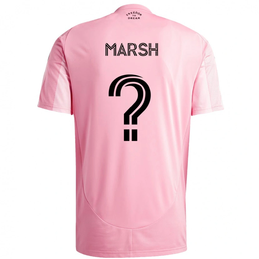 Danxen Børn Cadriano Marsh #0 Sort Pink Hjemmebane Spillertrøjer 2025/26 Trøje T-Shirt
