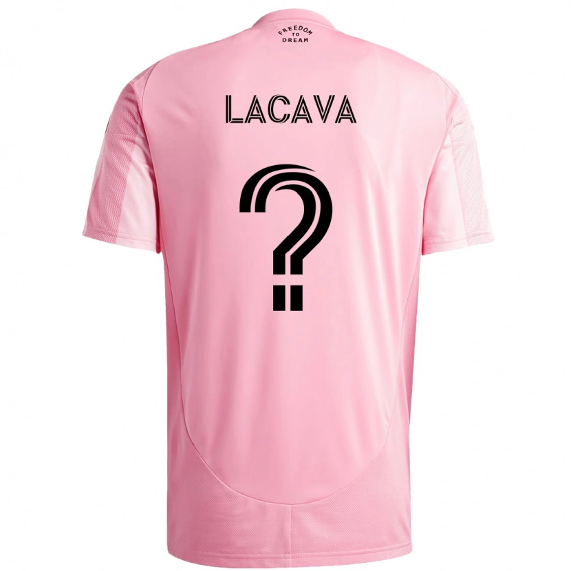 Danxen Børn Jake Lacava #0 Sort Pink Hjemmebane Spillertrøjer 2025/26 Trøje T-Shirt