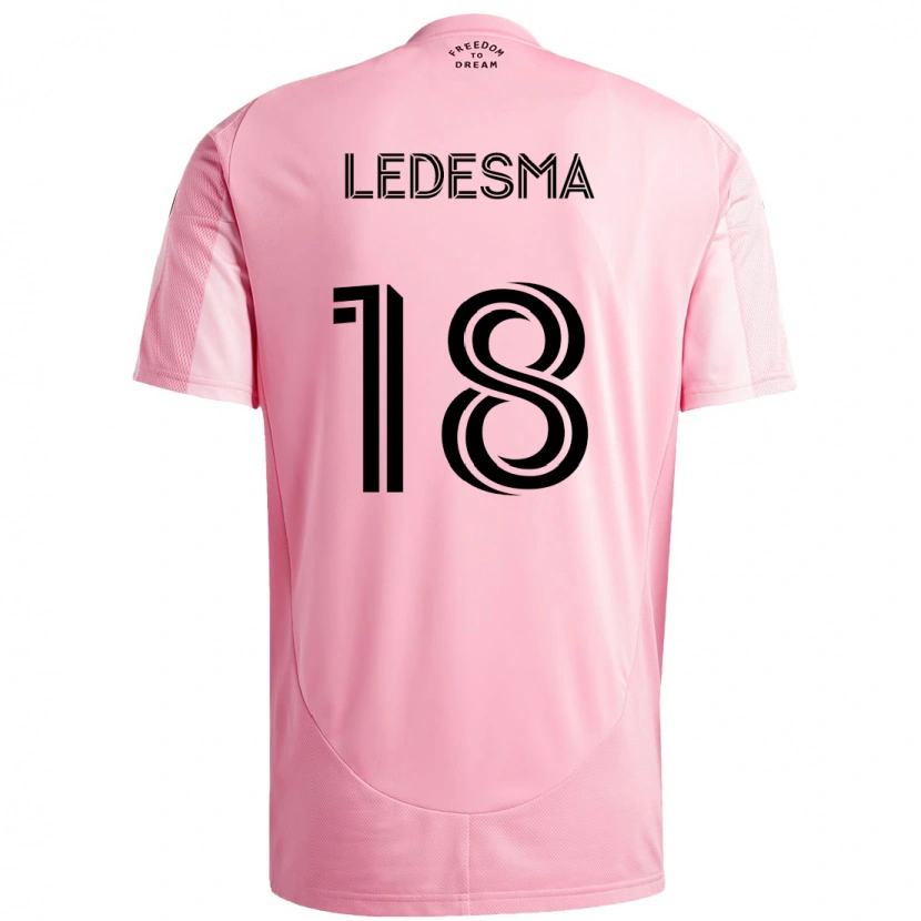 Danxen Børn Santiago Ledesma #18 Sort Pink Hjemmebane Spillertrøjer 2025/26 Trøje T-Shirt
