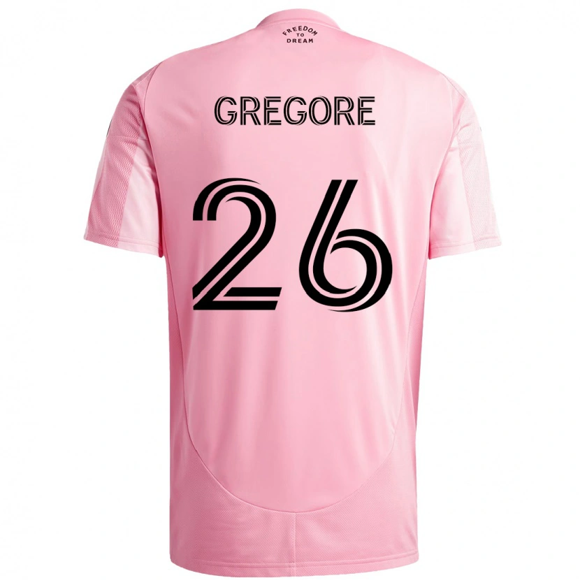 Danxen Børn Gregore #26 Sort Pink Hjemmebane Spillertrøjer 2025/26 Trøje T-Shirt